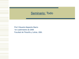 Seminario: Consecuencia Lógica: modelos y hechos modales