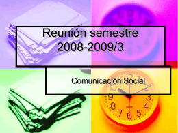 Reunión semestre 2008-2009/3