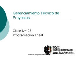 Programación Lineal