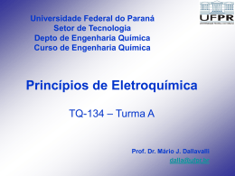 EletroquimicaAula01 - GEA - Universidade Federal do Paraná