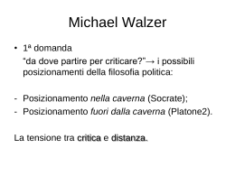 Michael Walzer - Dipartimento di Scienze sociali e politiche