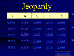 Jeopardy - Spanish 4, Brownlow