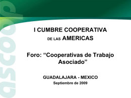 Presentación - Alianza Cooperativa Internacional en las Américas
