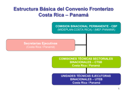 Estructura del Convenio Fronterizo Costa Rica