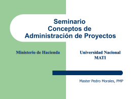 Seminario conceptos de administración de proyectos