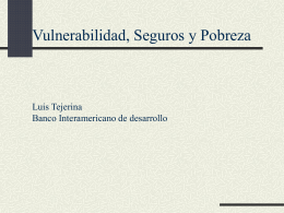 Vulnerabilidad Seguros y Pobreza