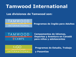 ¿Quién esTamwood? - Tamwood International College