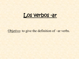 Los verbos -ar