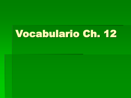Vocabulario Ch. 12