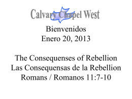 Romanos 11:8 - Calvary Chapel West