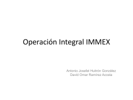 Operación Integral IMMEX