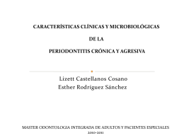 Características clínicas y microbiológicas de la periodontitis crónica