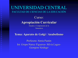 UNIVERSIDAD CENTRAL FACULTAD DE CIENCIAS DE LA