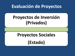 Evaluacion de Proyectos Sociales