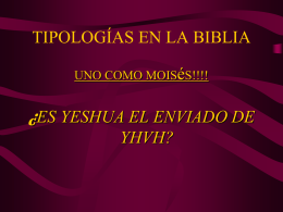 TIPOLOGIAS EN LA BIBLIA