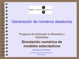 Generación de números aleatorios
