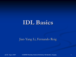 IDL Basics