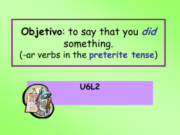 ar verbs in the preterite tense
