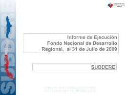 Fondo Nacional de Desarrollo Regional Estadísticas