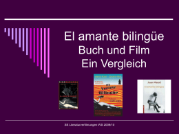 El amante bilingüe Buch und Film Ein Vergleich