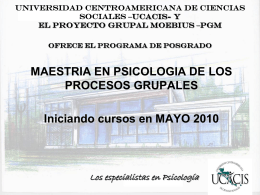 Universidad Centroamericana de Ciencias Sociales –UCACIS-
