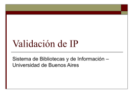 Validación de IP