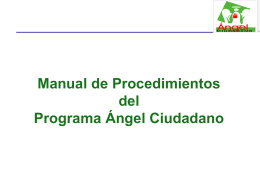 Manual de Procedimientos del Programa Ángel