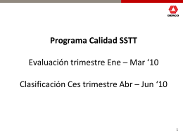 Resultado Programa Calidad SSTT Ene_Mar `10