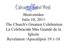 Revelation 19:1-10 - Calvary Chapel West
