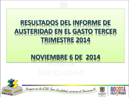 INFORME AUSTERIDAD EN EL GASTO