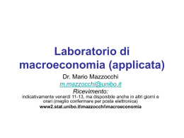 Laboratorio di macroeconomia (applicata)