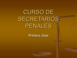 CURSO DE SECRETARIOS PENALES