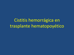 Cistitis hemorrágica en trasplante hematopoyético