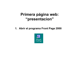 Primera página web: "presentacion"