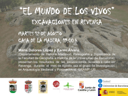 "EL MUNDO DE LOS VIVOS" Excavaciones en Revenga