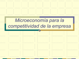 Microeconomía para la competitividad de la empresa