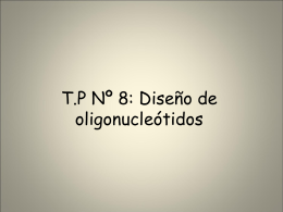 T.P Nº 3: Diseño de oligonucleótidos