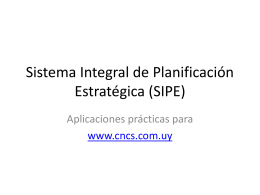 Sistema Integral de Planificación Estratégica (SIPE)