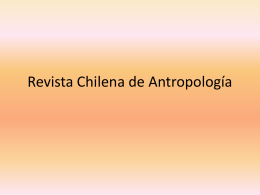 Revista Chilena de Antropología
