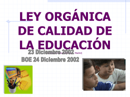 ley orgánica de calidad de la educación