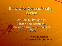 Educación Ocupacional y Técnica