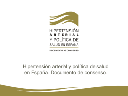 Hipertensión arterial y política de salud en España