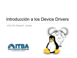 Introducción a los Device Drivers v001