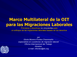 Marco Multilateral de la OIT para las Migraciones