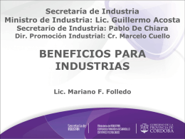 Secretaría Industria - UIC Unión Industrial de Córdoba