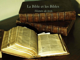 Diaporama sur la Bible - Institut des Sources Chrétiennes