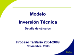 Actualización Modelo Inversión Técnica