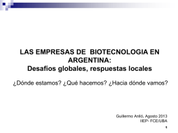 Relevamiento de empresas de biotecnología en Argentina