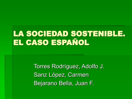 La Sociedad Sostenible. El Caso Español