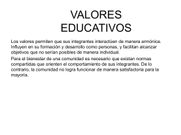 VALORES EDUCATIVOS
